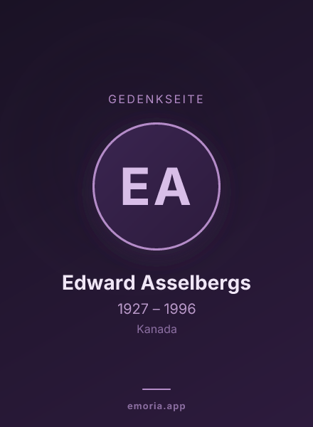 Gedenkportrait von Edward Asselbergs