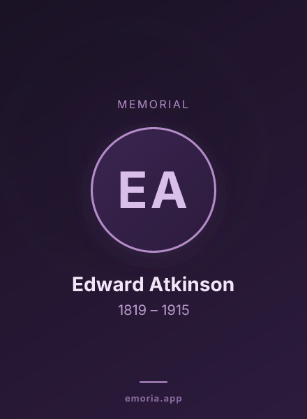 Memorial portrait of Edward Atkinson