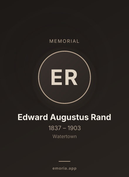 Memorial portrait of Edward Augustus Rand
