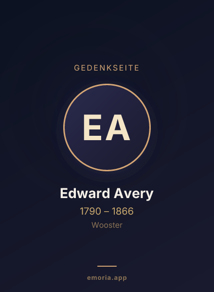 Gedenkportrait von Edward Avery