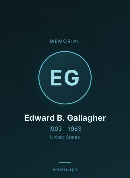 Memorial portrait of Edward B. Gallagher