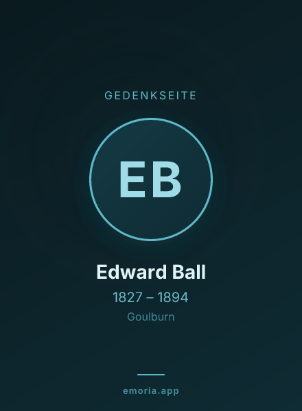Gedenkportrait von Edward Ball