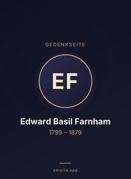 Gedenkportrait von Edward Basil Farnham
