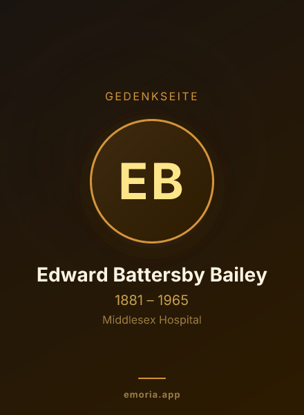 Gedenkportrait von Edward Battersby Bailey