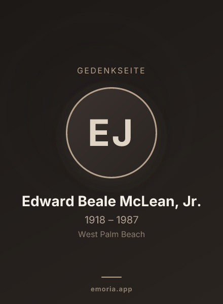 Gedenkportrait von Edward Beale McLean, Jr.