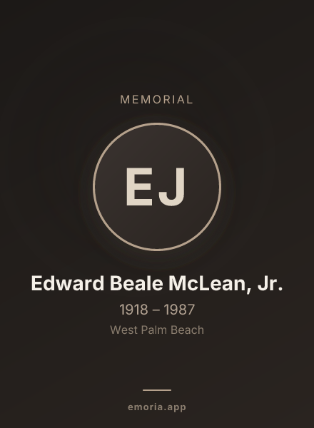 Memorial portrait of Edward Beale McLean, Jr.
