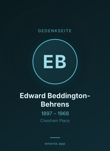 Gedenkportrait von Edward Beddington-Behrens