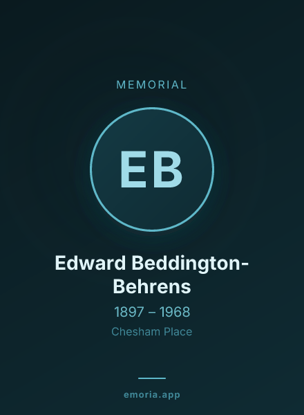 Memorial portrait of Edward Beddington-Behrens