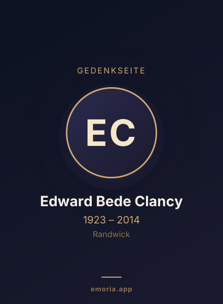 Gedenkportrait von Edward Bede Clancy