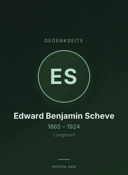 Gedenkportrait von Edward Benjamin Scheve