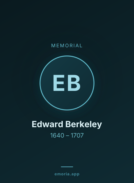 Memorial portrait of Edward Berkeley