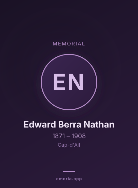 Memorial portrait of Edward Berra Nathan