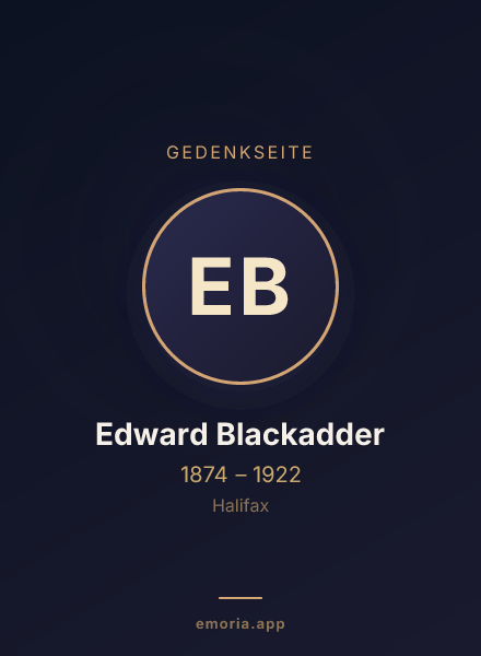 Gedenkportrait von Edward Blackadder
