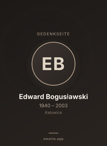 Gedenkportrait von Edward Bogusławski