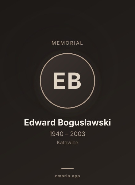Memorial portrait of Edward Bogusławski
