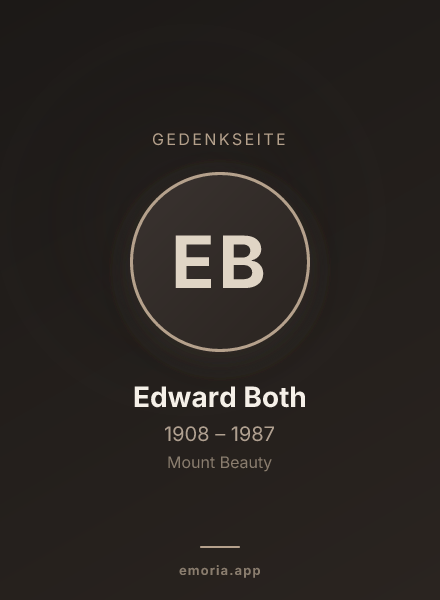 Gedenkportrait von Edward Both
