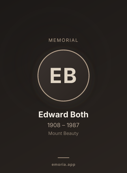 Memorial portrait of Edward Both