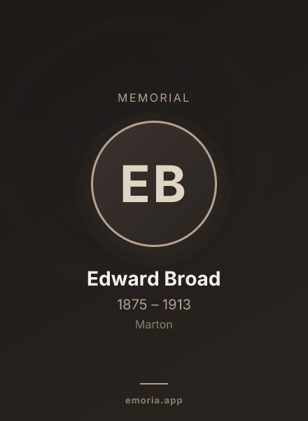 Memorial portrait of Edward Broad