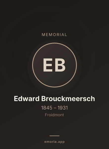 Memorial portrait of Edward Brouckmeersch
