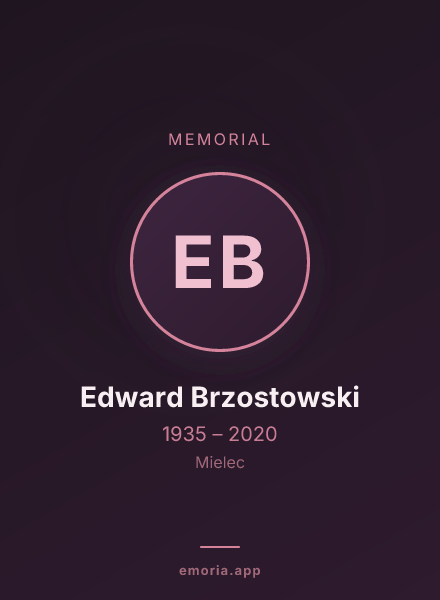 Memorial portrait of Edward Brzostowski