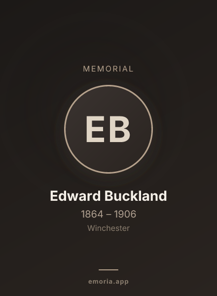 Memorial portrait of Edward Buckland