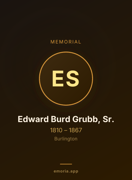 Memorial portrait of Edward Burd Grubb, Sr.