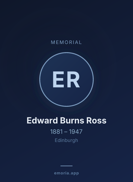 Memorial portrait of Edward Burns Ross