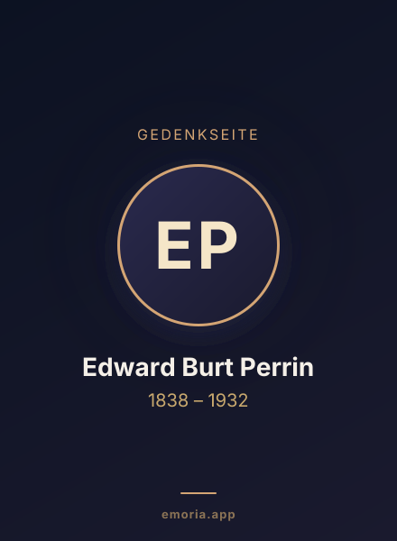 Gedenkportrait von Edward Burt Perrin