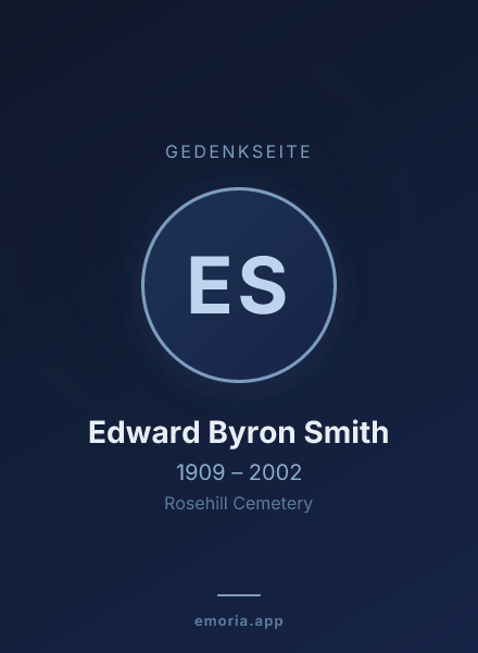 Gedenkportrait von Edward Byron Smith