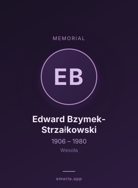 Memorial portrait of Edward Bzymek-Strzałkowski