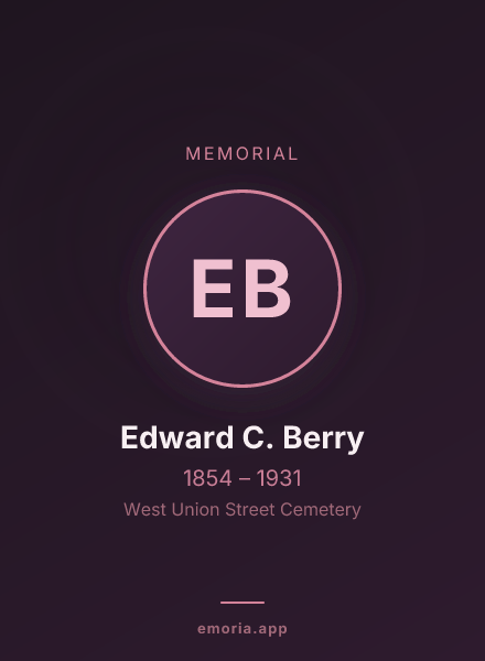Memorial portrait of Edward C. Berry