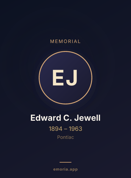 Memorial portrait of Edward C. Jewell