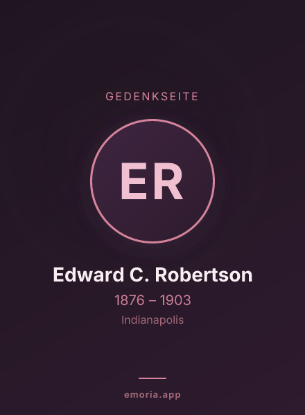 Gedenkportrait von Edward C. Robertson