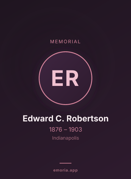 Memorial portrait of Edward C. Robertson