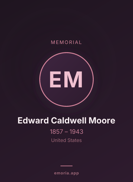Memorial portrait of Edward Caldwell Moore