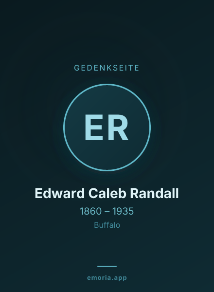 Gedenkportrait von Edward Caleb Randall