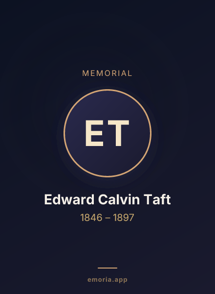 Memorial portrait of Edward Calvin Taft