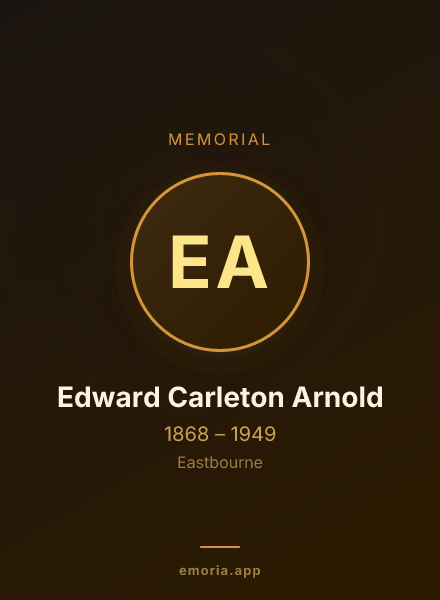 Memorial portrait of Edward Carleton Arnold