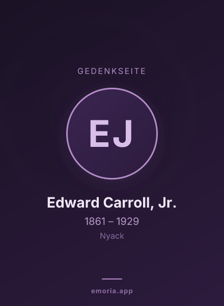 Gedenkportrait von Edward Carroll, Jr.