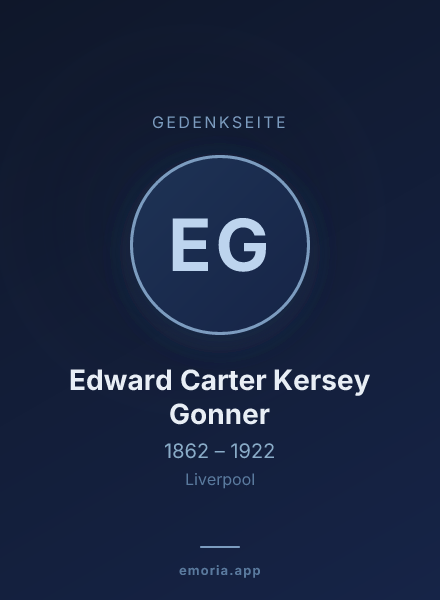 Gedenkportrait von Edward Carter Kersey Gonner