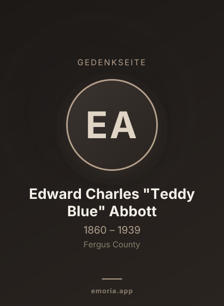 Gedenkportrait von Edward Charles "Teddy Blue" Abbott