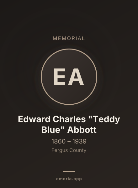 Memorial portrait of Edward Charles "Teddy Blue" Abbott