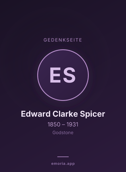 Gedenkportrait von Edward Clarke Spicer