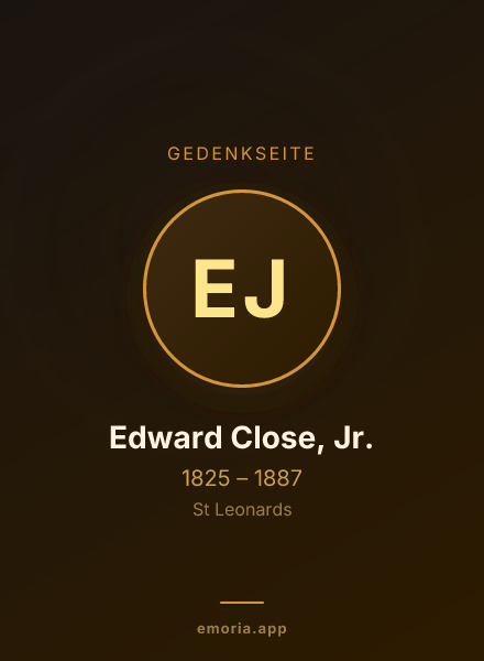 Gedenkportrait von Edward Close, Jr.