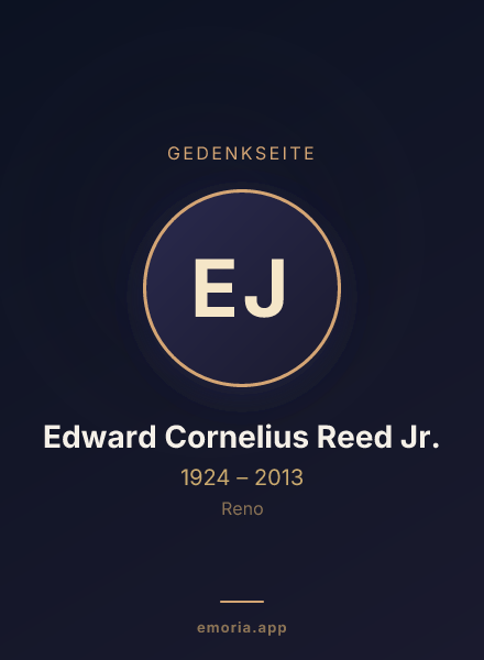 Gedenkportrait von Edward Cornelius Reed Jr.
