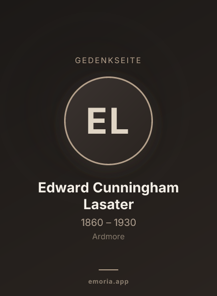Gedenkportrait von Edward Cunningham Lasater