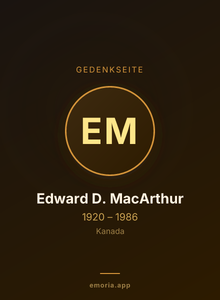 Gedenkportrait von Edward D. MacArthur
