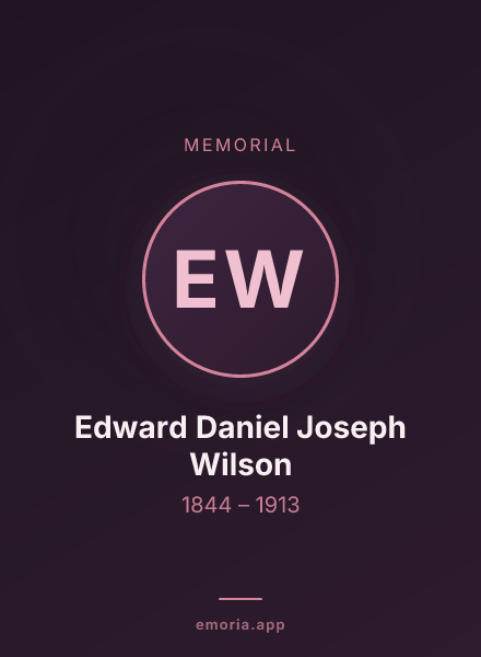 Memorial portrait of Edward Daniel Joseph Wilson