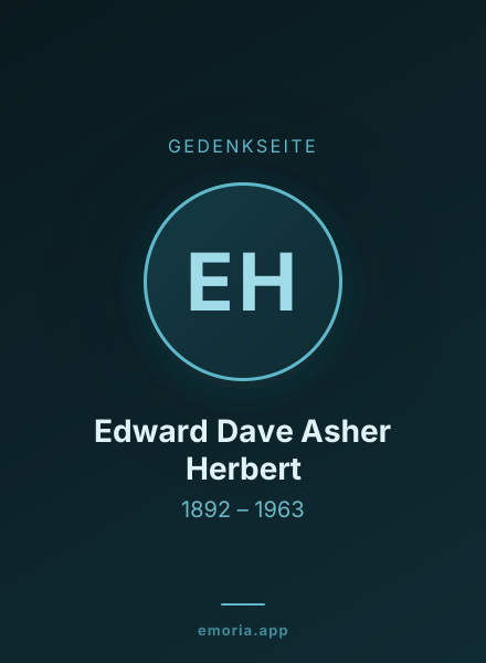Gedenkportrait von Edward Dave Asher Herbert