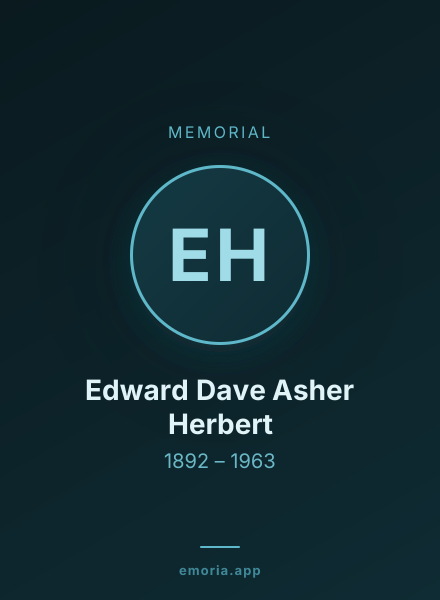 Memorial portrait of Edward Dave Asher Herbert